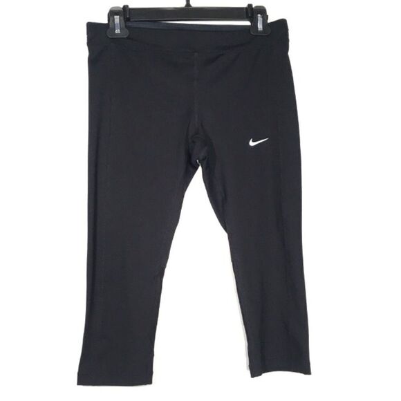 NIKE DRY FIT CROPPED WORKOUT LEGGINS - Picture 1 of 13